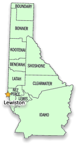 Brands district map with Lewiston
