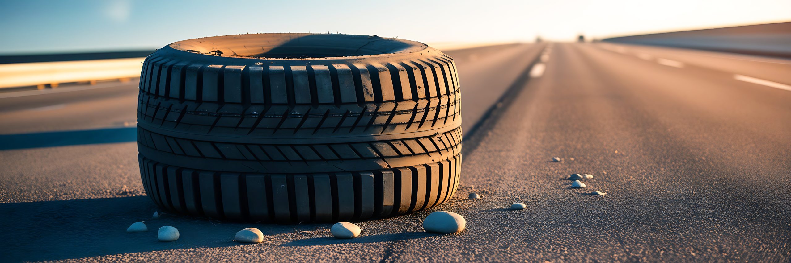 Summer Driving - Tire in roadway