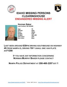 missing person, Norman Baker info