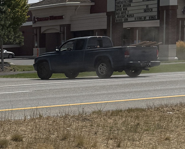 ISP is seeking a blue Dodge Dakota with unknown license plates that rear-ended another vehicle and then fled the scene.