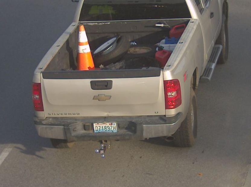 Suspect vehicle in fatal Plummer pedestrian crash - 2008 Chevrolet Silverado LT (Washington plate D71892H) registered to a residence in Spokane, Washington.