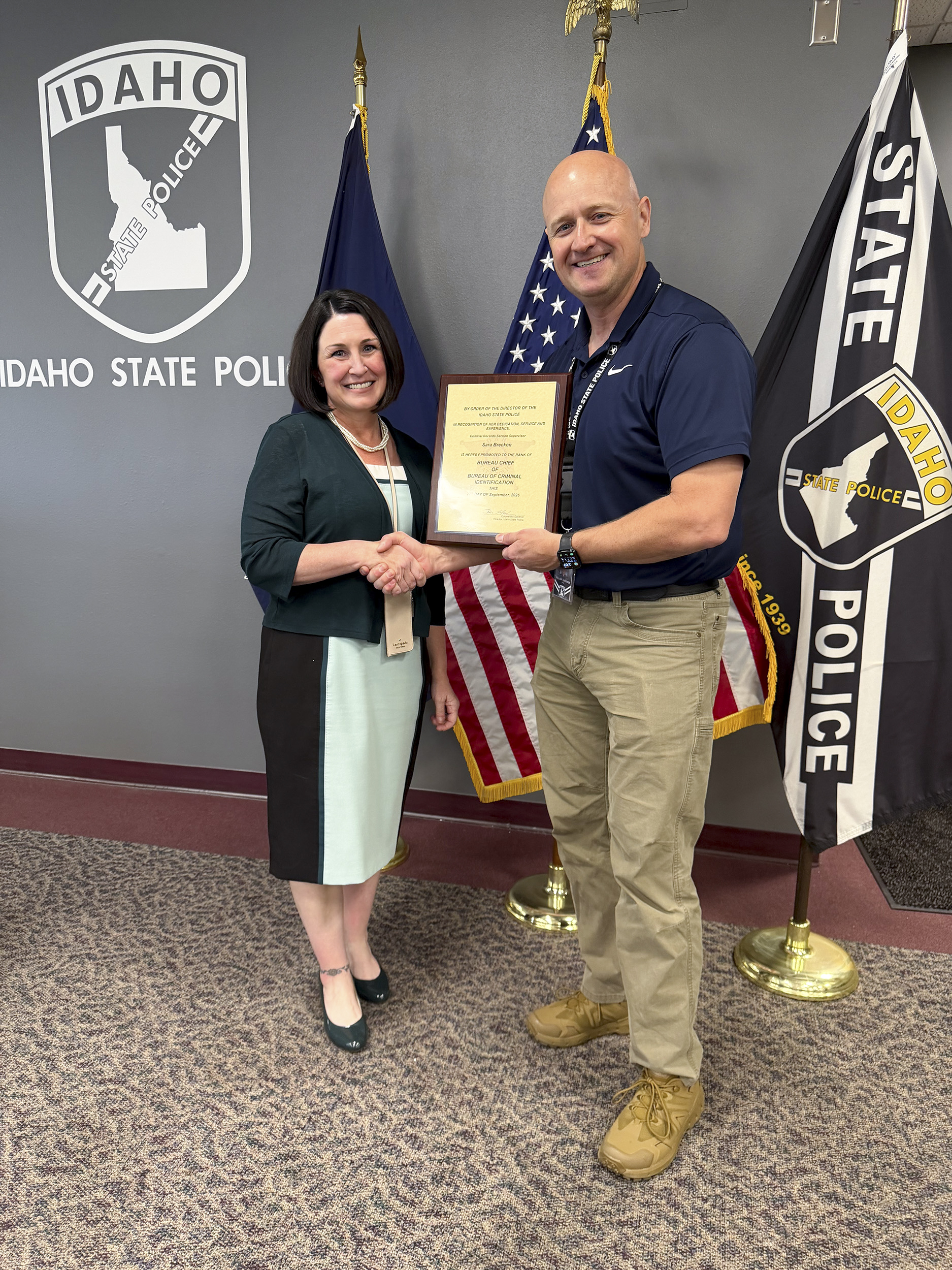 Sara Breckon promoted to Bureau Chief of BCI.