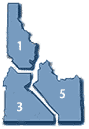 Map of 3 Idaho Regions
